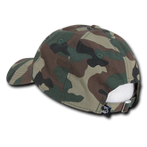 United States Tonal USA Flag Relaxed Fit Woodland Camo Tactical Hat, Military Cap by Rapid Dominance